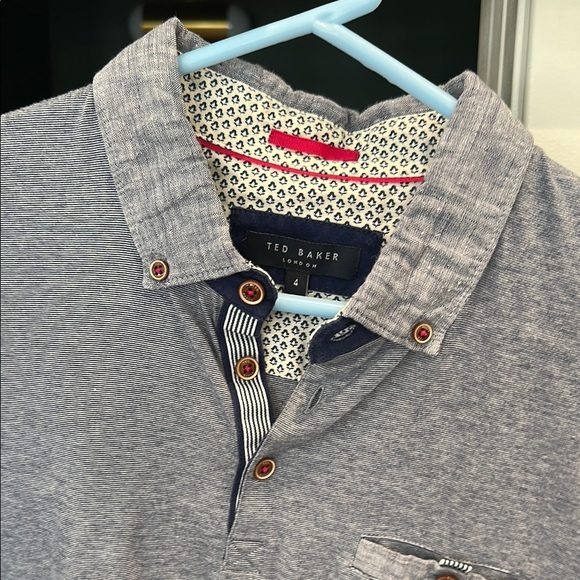 Ted Baker Other - Ted Baker Casual Blue and Gray Button Down Shirt with Stylish Collar